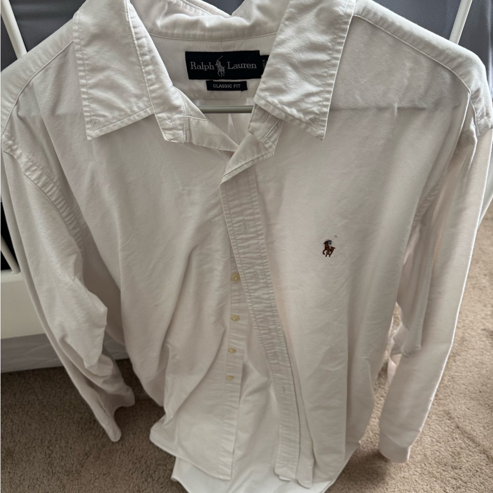 Ralph Lauren Men's White Classic Fit Shirt
